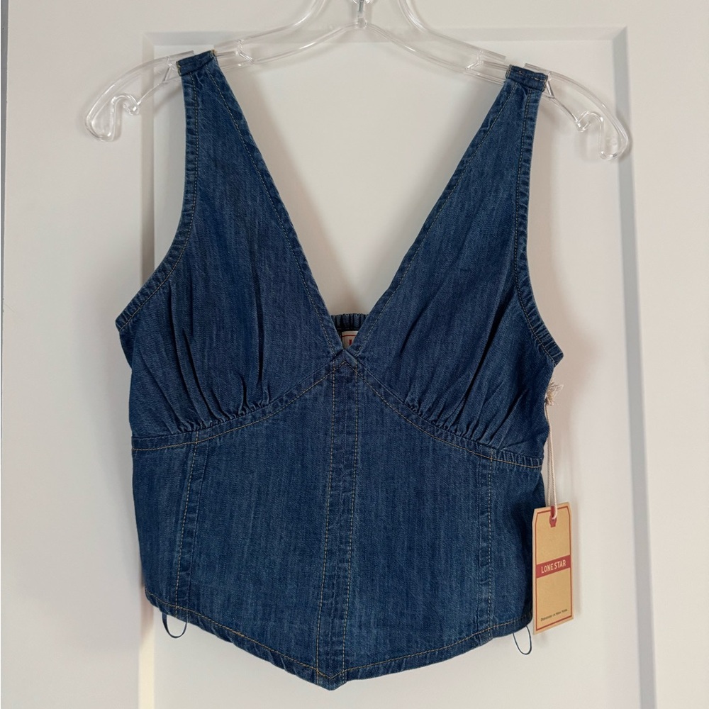 NWT Lone Star Denim vneck tank size small